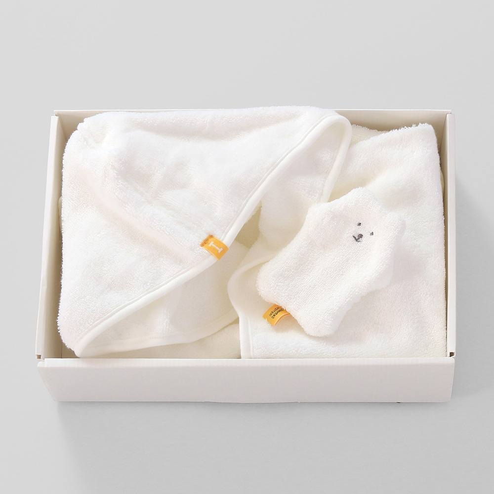 オーガニック120ベビーローブ＆にぎにぎセット