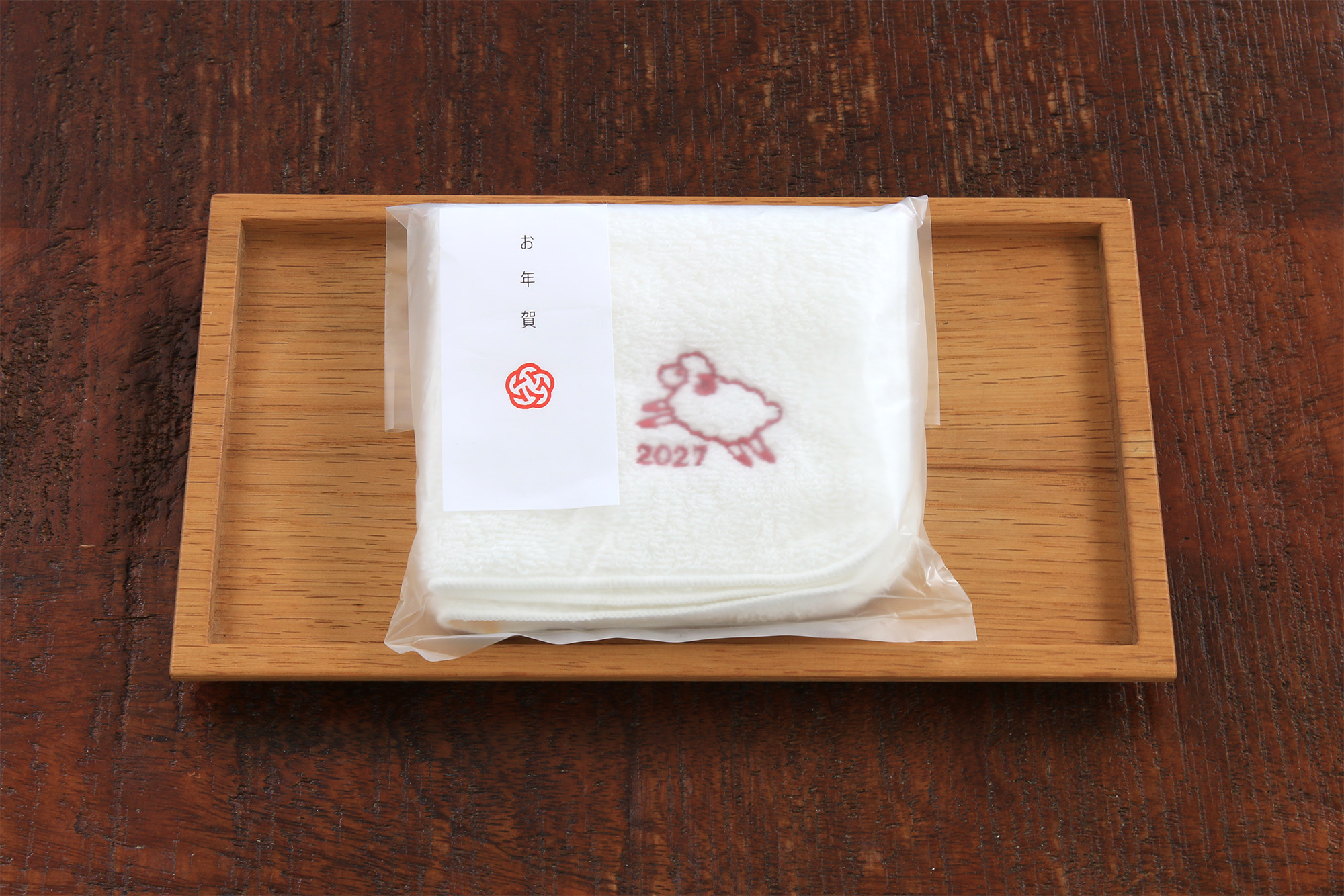 干支刺繍お年賀タオルハンカチ