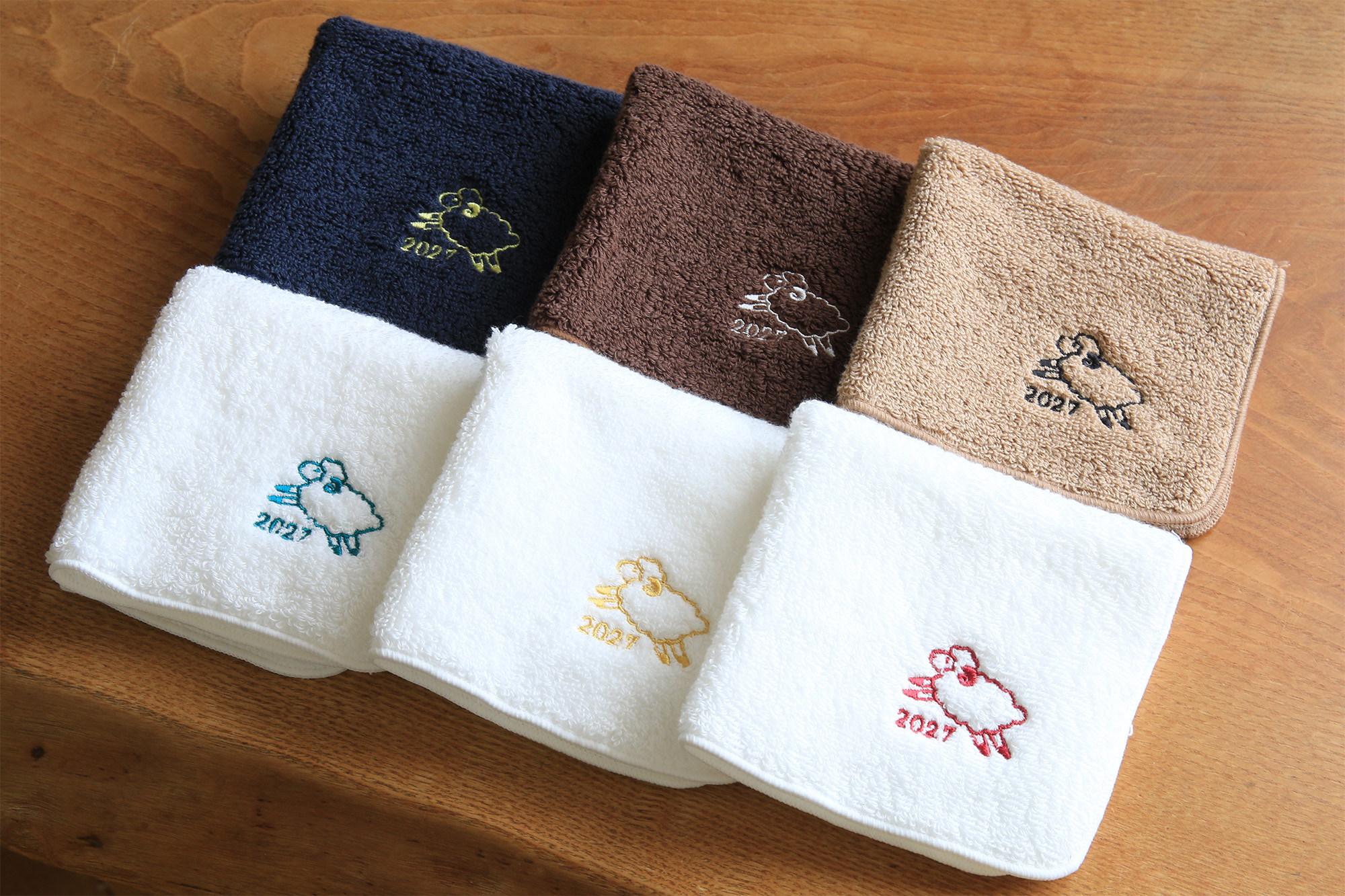干支刺繍お年賀タオルハンカチ