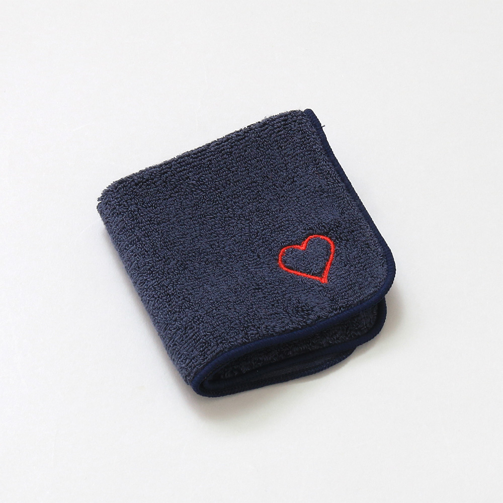 母の日ハート刺繍入りタオルハンカチ