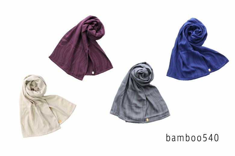 ラン様ソフトバンブーストール French Bandana ストール ポムグラネート / チョコレート - ウール混紡