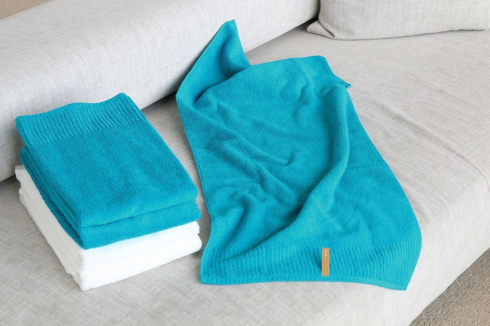 オーガニック732ハンドタオル　丙ブルー